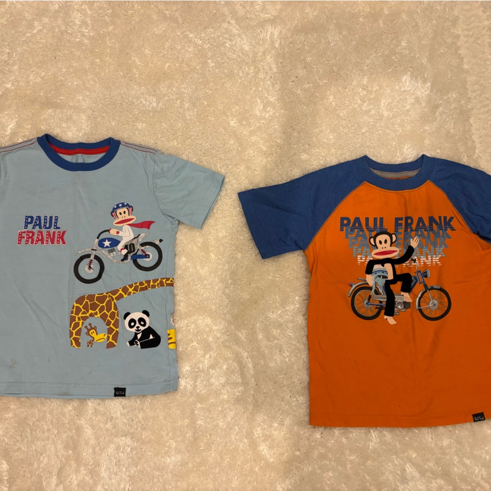 Paul Frank Kids' Orange and Light Blue Graphic Tees